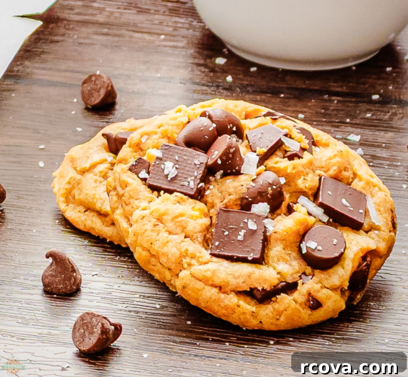 Nutty Brown Butter Banana Cookies 2 brown butter banana chocolate chunk cookie with sea salt