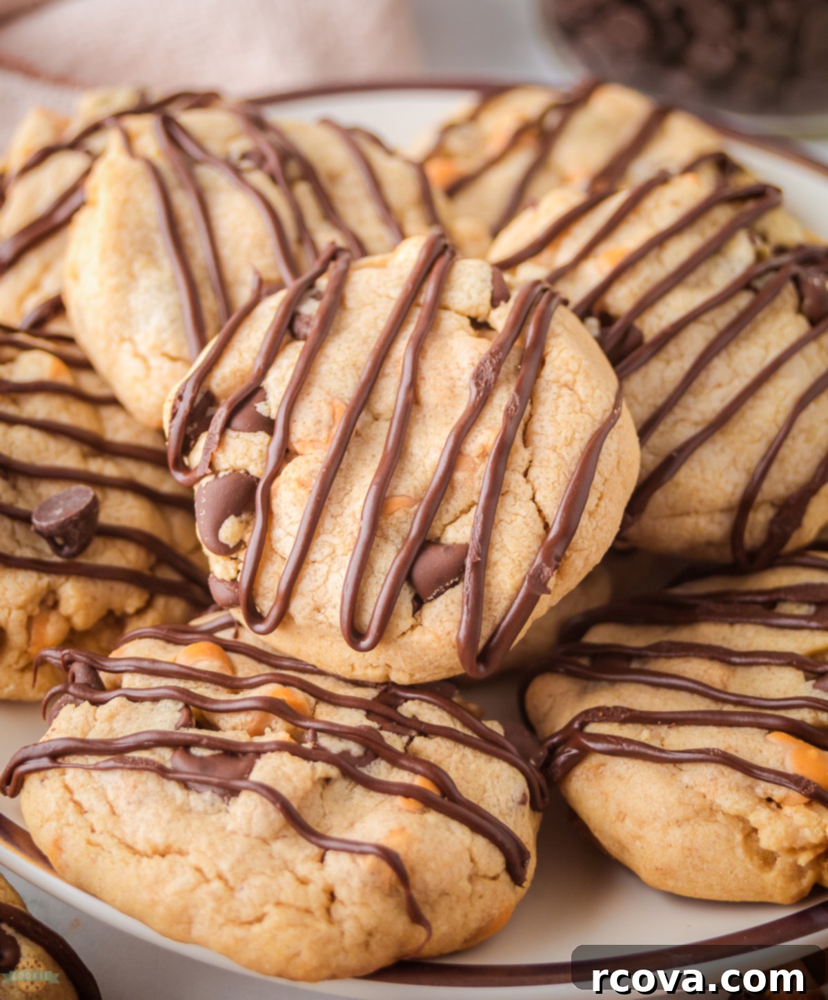 Ultimate No-Bake Scotcheroo Bars 2 Freshly baked Scotcharoo Cookies with chocolate and butterscotch chips