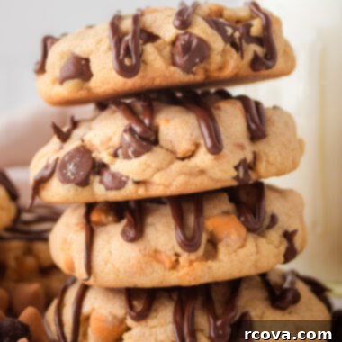 Ultimate No-Bake Scotcheroo Bars 5 stack of scotcheroo cookies