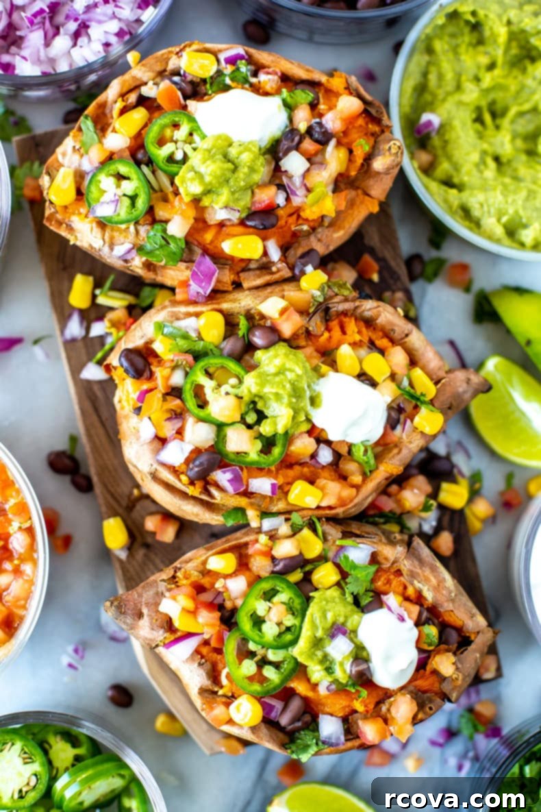 26 Easy and Healthy Pantry Dinners 6 Black Bean Stuffed Sweet Potatoes