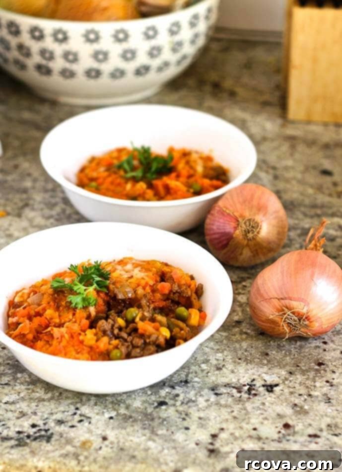 Wholesome Turkey Shepherd's Pie 2 Healthy Turkey Shepherd's Pie with Carrot and Rutabaga Mash, a vibrant and comforting dinner recipe