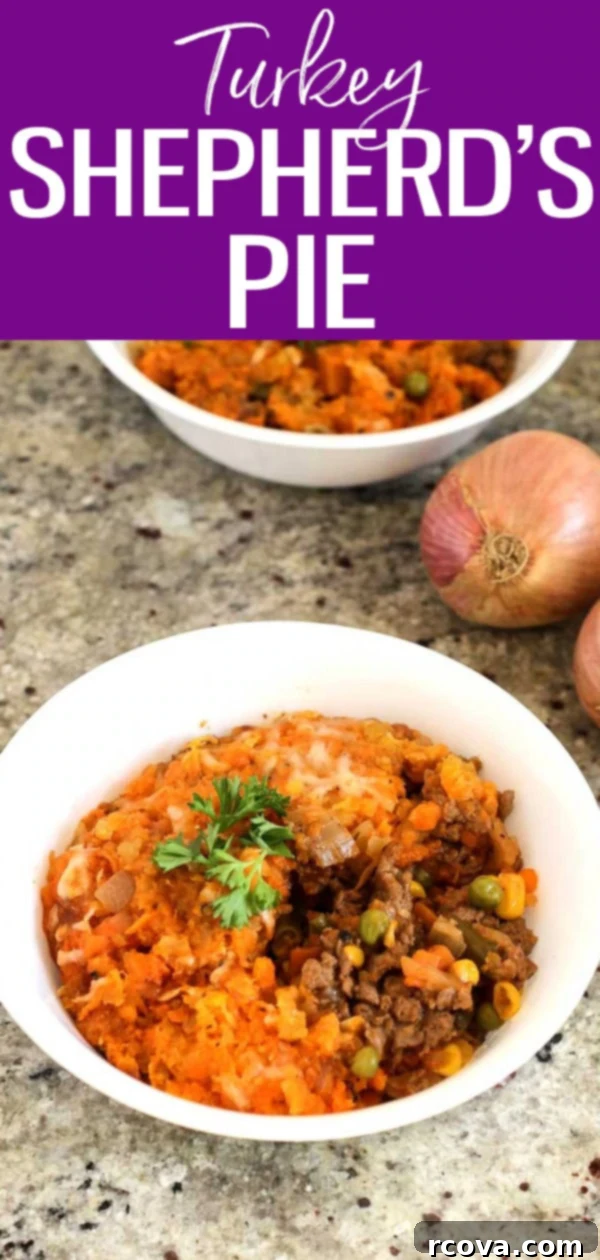 Wholesome Turkey Shepherd's Pie 9 Hearty Turkey Shepherd’s Pie with a golden root vegetable topping, ideal for meal prep and healthy eating