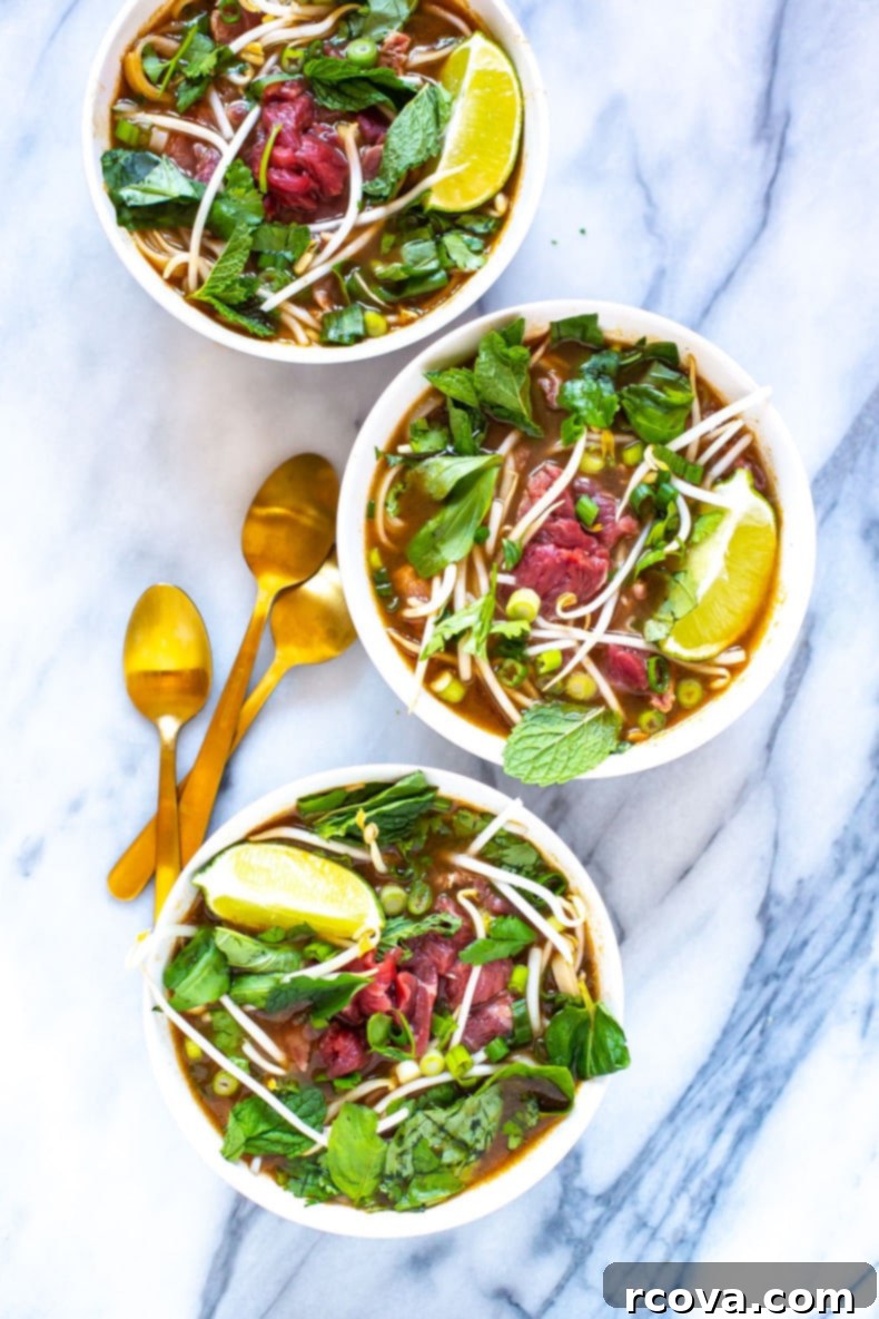 Savory Vietnamese Beef Noodle Bowl 4 Close-up of fresh ingredients for Vietnamese-Inspired Beef Noodle Soup
