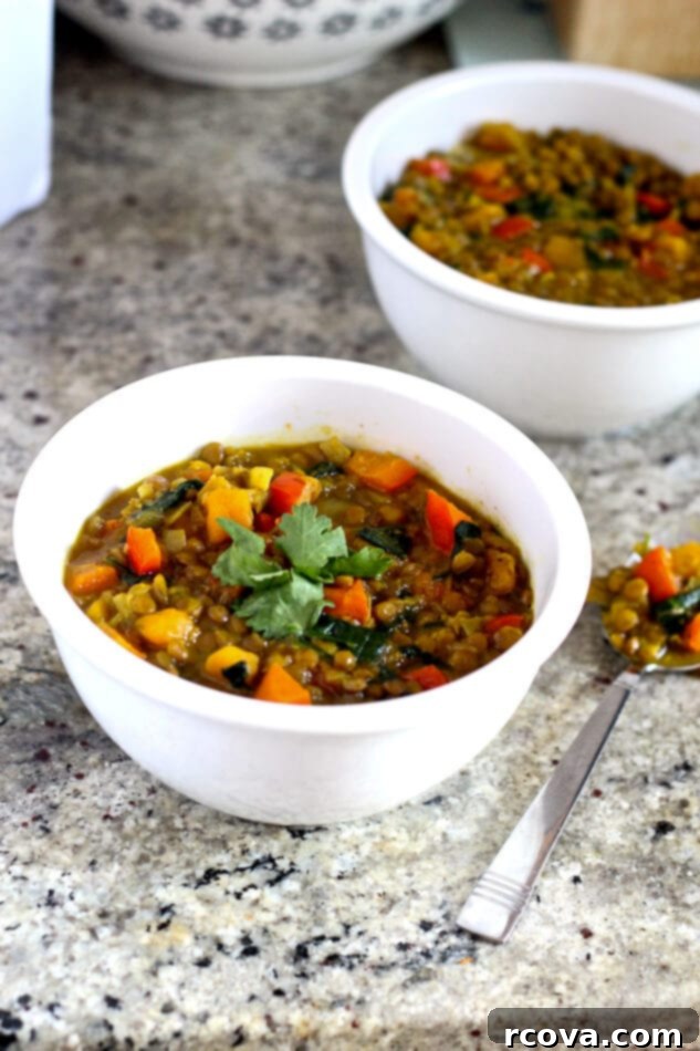 Comforting Vegan Curried Butternut Squash and Lentil Soup 7 Curried Butternut Squash and Lentil Soup