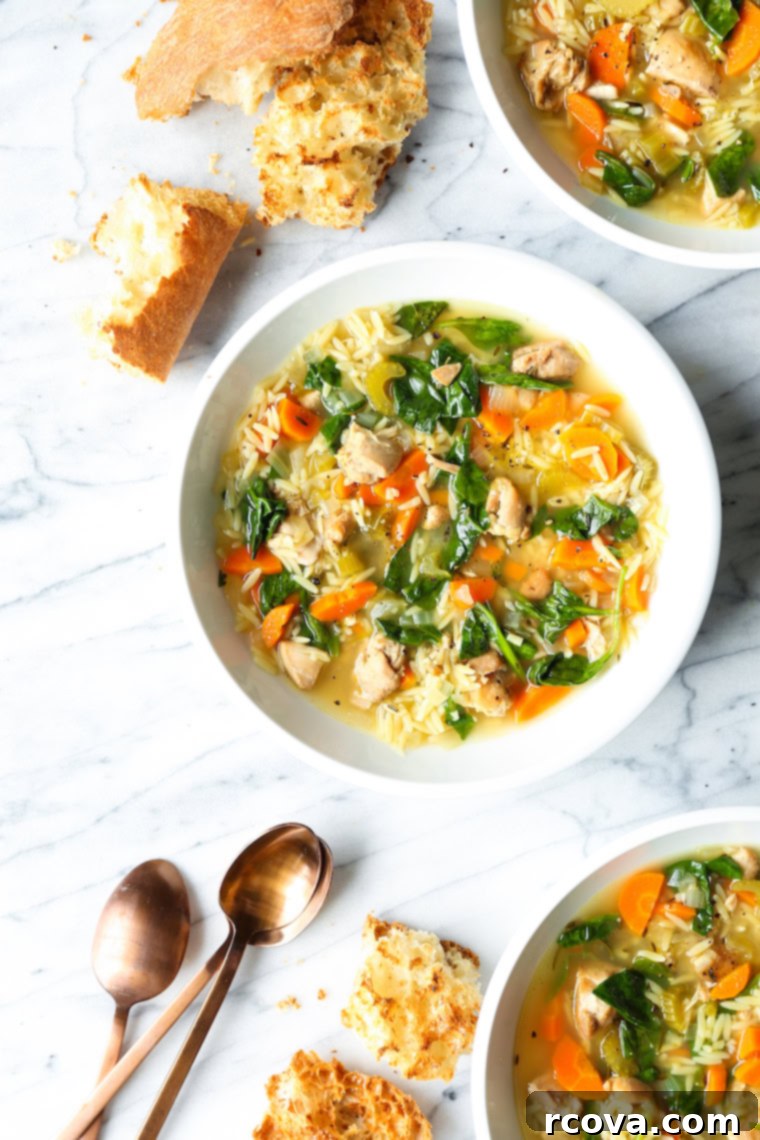 20 No-Fuss Slow Cooker Soup Recipes 8 Bright and zesty slow cooker lemon orzo soup with a slice of rustic bread.