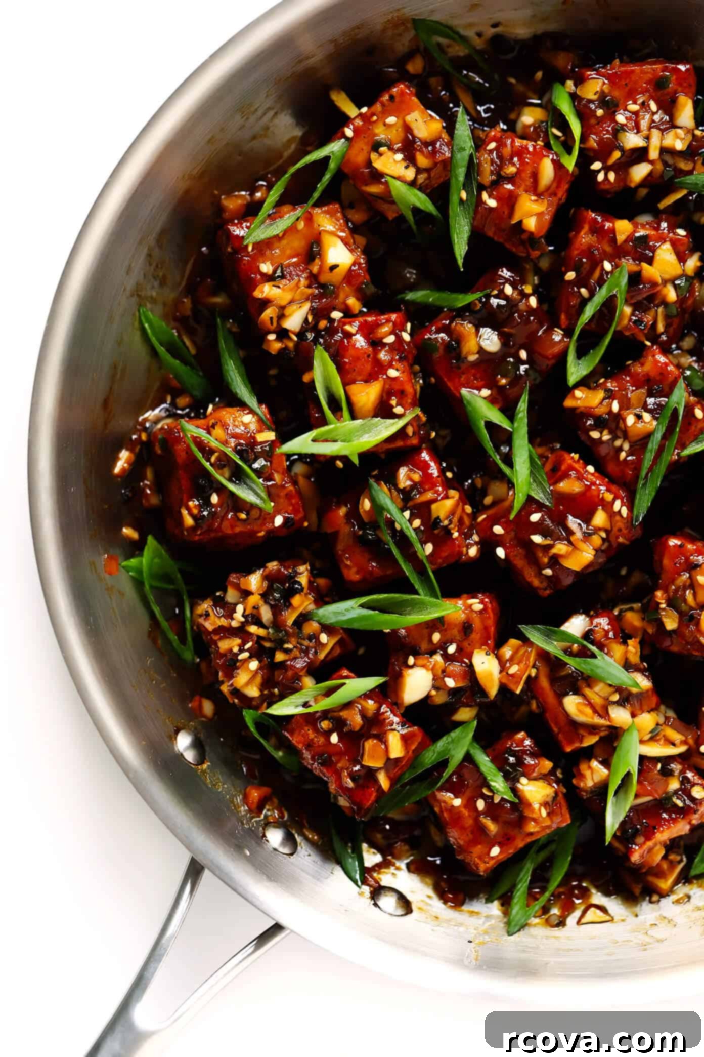 Tofu Transformed: 17 Irresistible Dishes 13 Magic Garlicky Tofu, easy to make with a tasty black pepper garlic sauce.