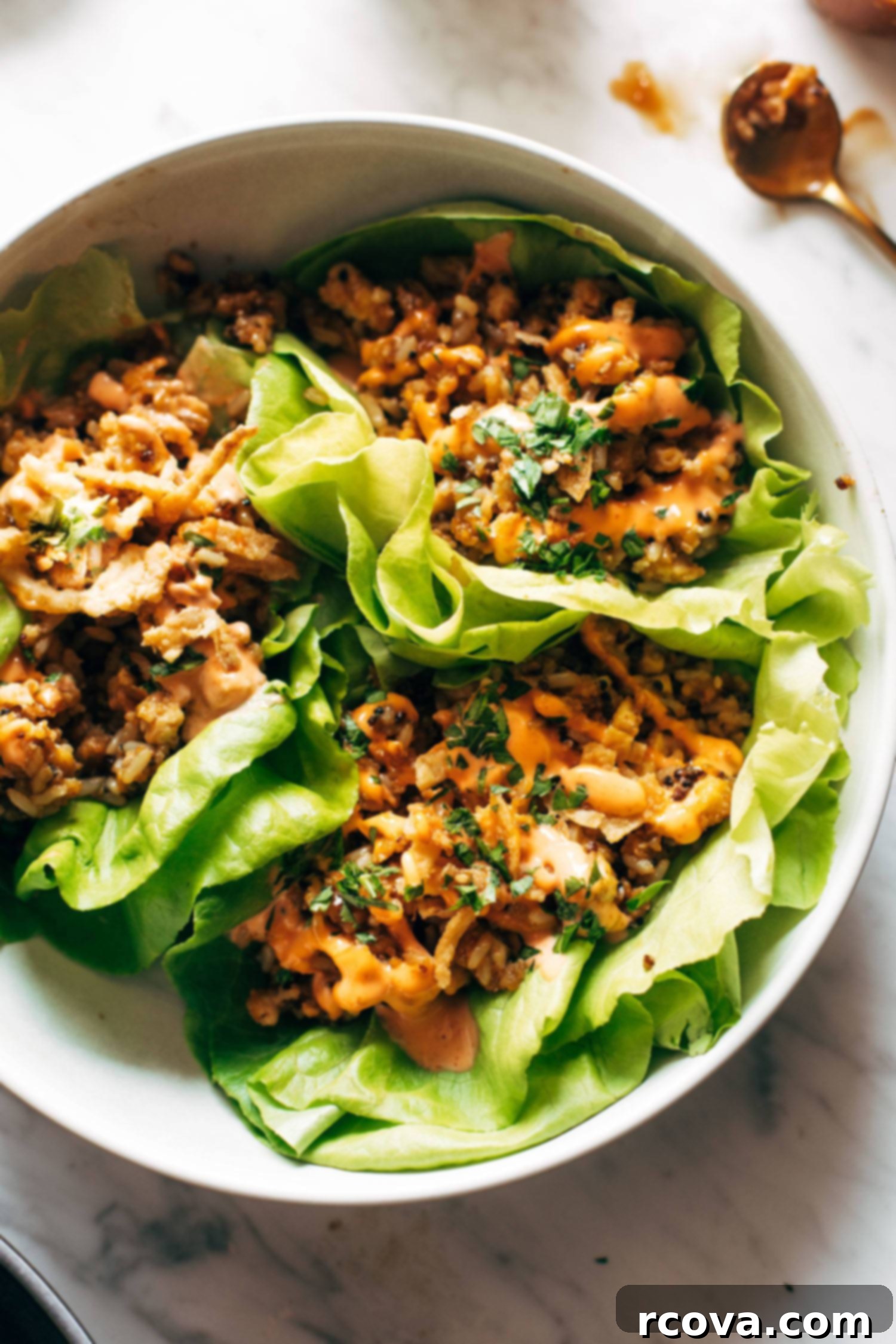 Tofu Transformed: 17 Irresistible Dishes 21 Tofu and Brown Rice Lettuce Wraps with Peanut Sauce, crunchy, fresh, and packed with flavor.