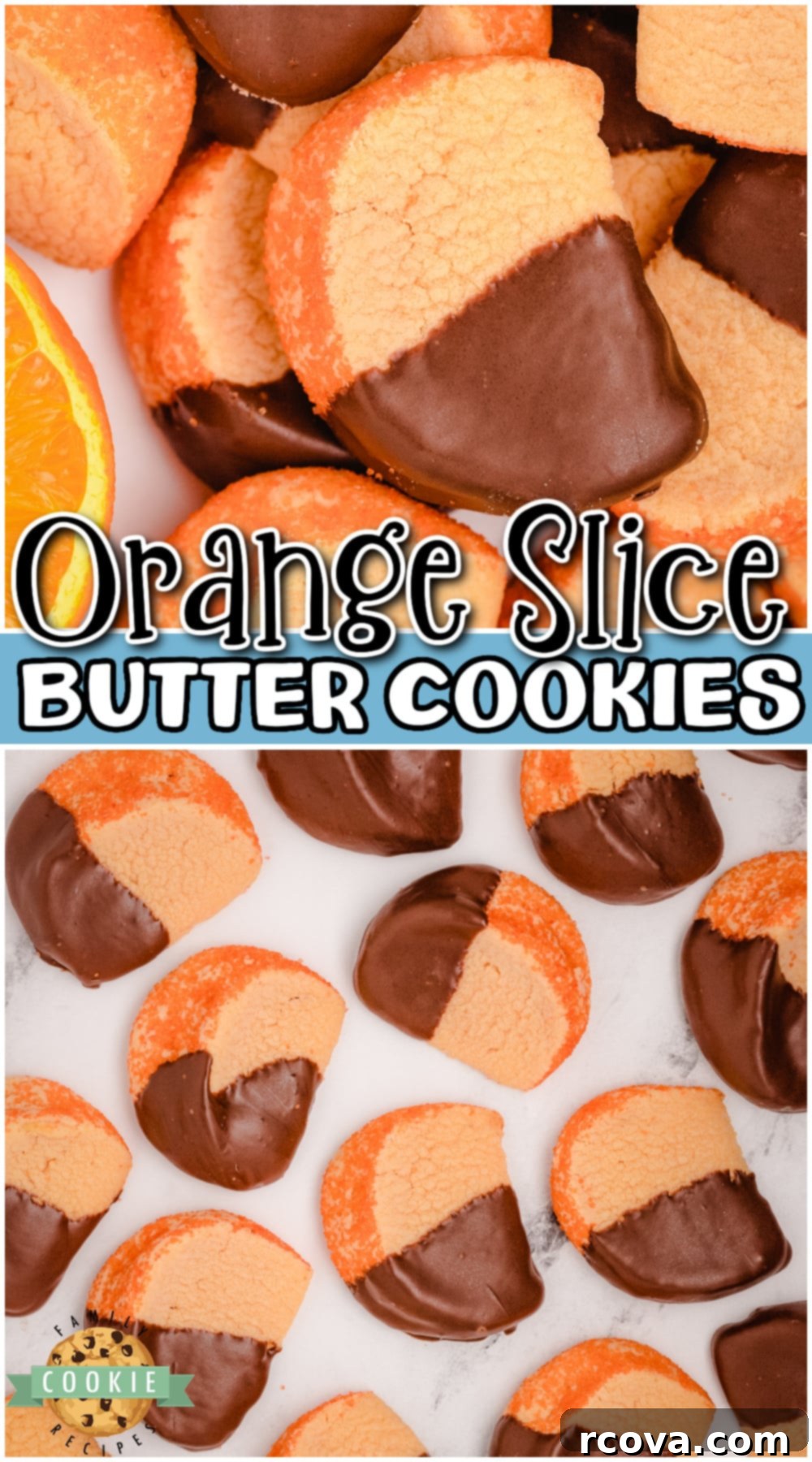 Zesty Chocolate Orange Cookies 14 Chocolate Orange Slice Cookies mimic orange slices dipped in chocolate, their bright, tangy citrusy flavor comes from a orange Kool-Aid mix baked into the cookies! These orange slice cookies are a perfect cookie recipe for holiday treat exchanges during the holidays.