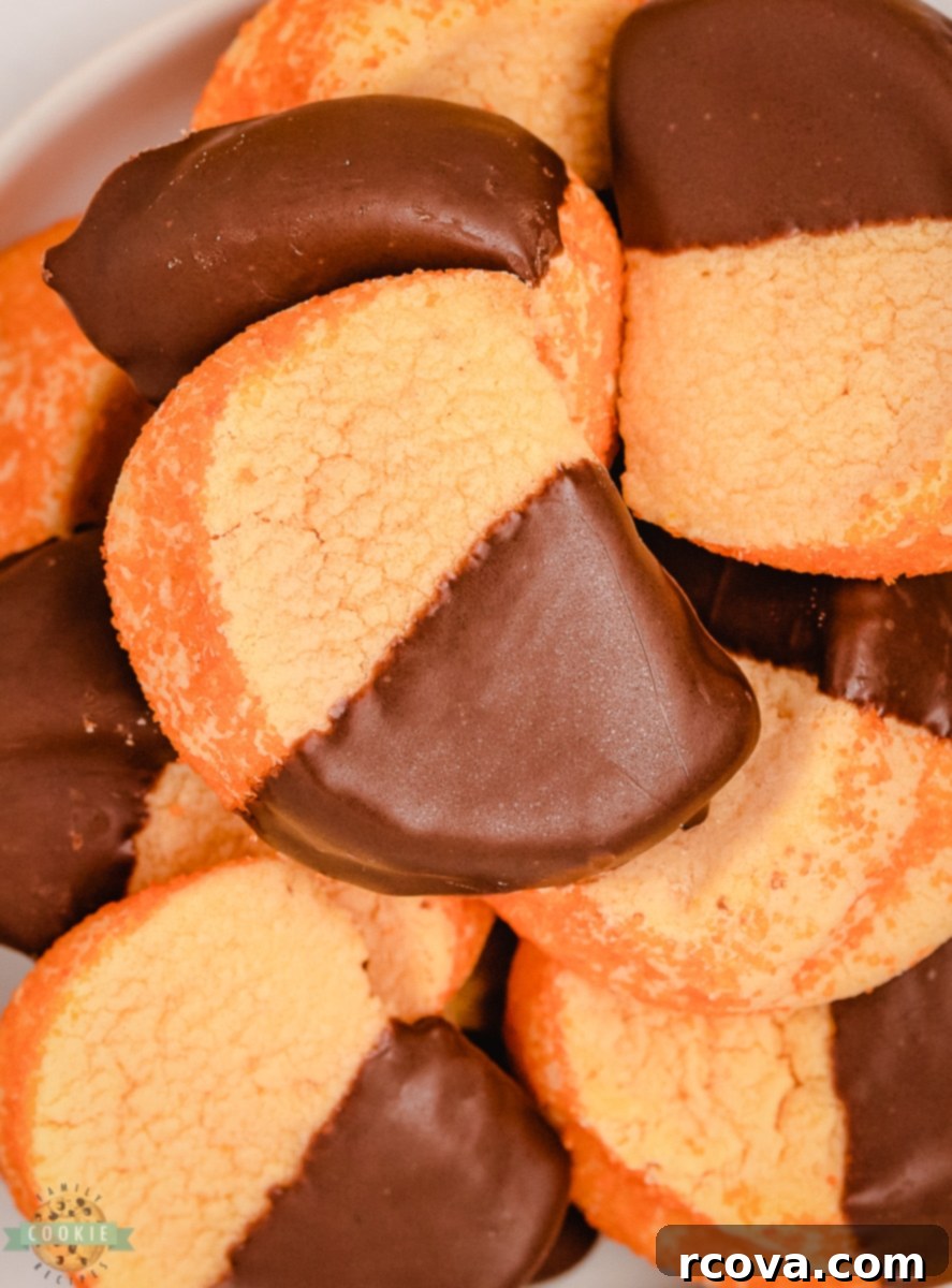 Zesty Chocolate Orange Cookies 9 butter cookies made with orange kool aid