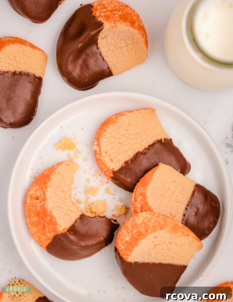 Zesty Chocolate Orange Cookies 10 eating an orange slice cookie