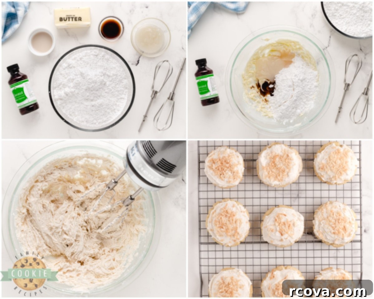 Tropical Coconut Cookies 5 Step-by-step image of making coconut sugar cookies