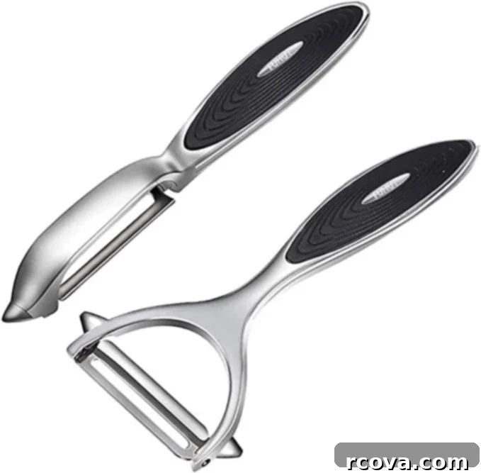 Ultimate Kitchen Setup 18 A set of two vegetable peelers, designed for easy and efficient peeling.