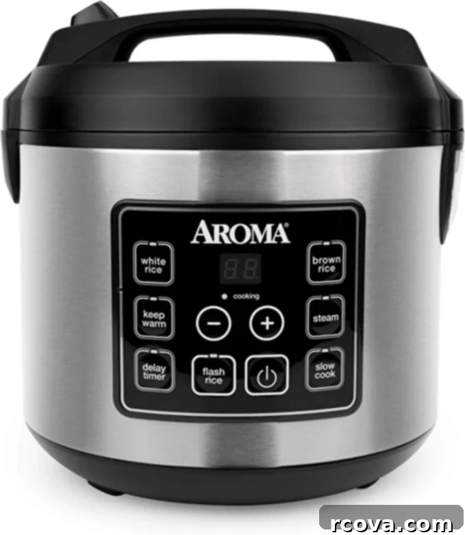Ultimate Kitchen Setup 23 A sleek rice cooker, perfect for preparing various grains effortlessly.