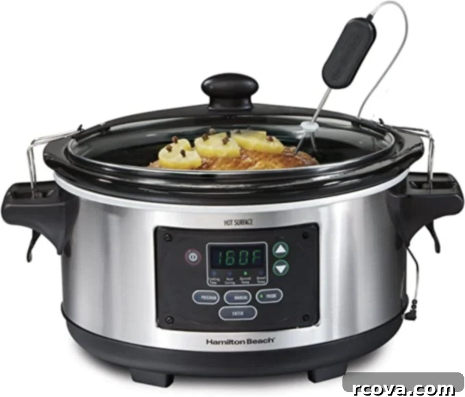 Ultimate Kitchen Setup 26 A programmable slow cooker, perfect for hands-off cooking.