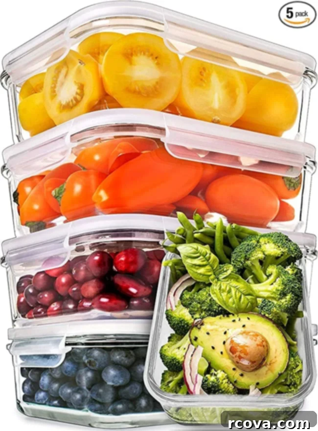 Ultimate Kitchen Setup 30 Glass meal prep containers stacked on top of each other, showcasing efficient food storage.