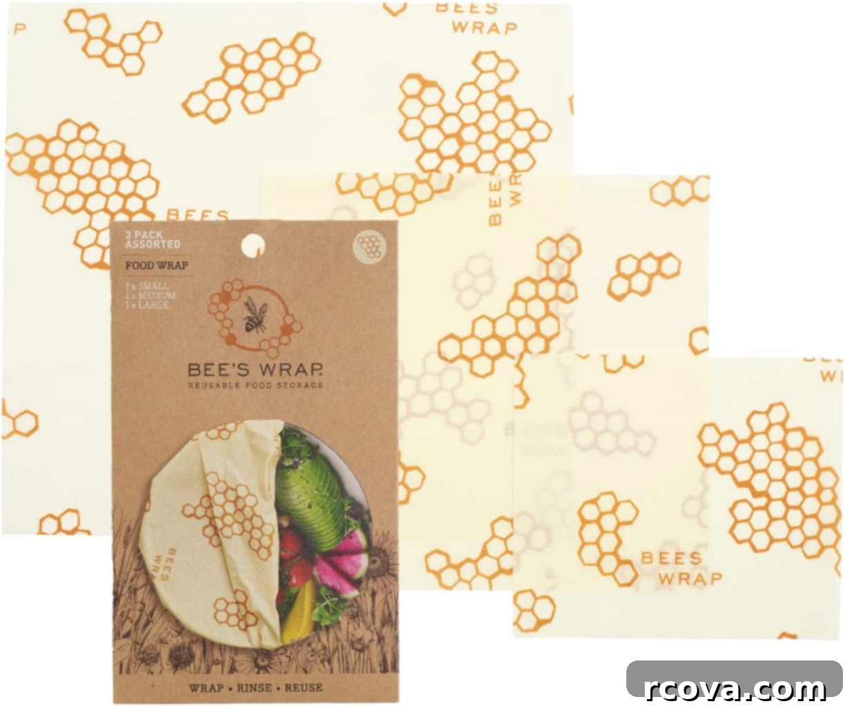 Ultimate Kitchen Setup 35 Three different sizes of beeswax wrap sheets, an eco-friendly alternative to plastic wrap.