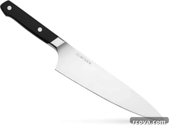 Ultimate Kitchen Setup 6 A sharp, versatile chef's knife, crucial for daily kitchen tasks.