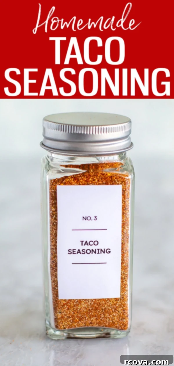 Simple Homemade Taco Seasoning And Jar Labels 7 No packet? No problem! This homemade taco seasoning couldn't be easier. It's perfect for making delicious tacos, quesadillas and more! #tacoseasoning #spiceblend