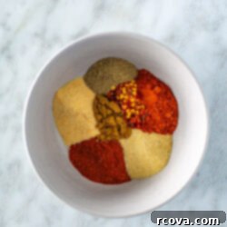 Simple Homemade Taco Seasoning And Jar Labels 5 Bowl of spices making up the homemade taco seasoning