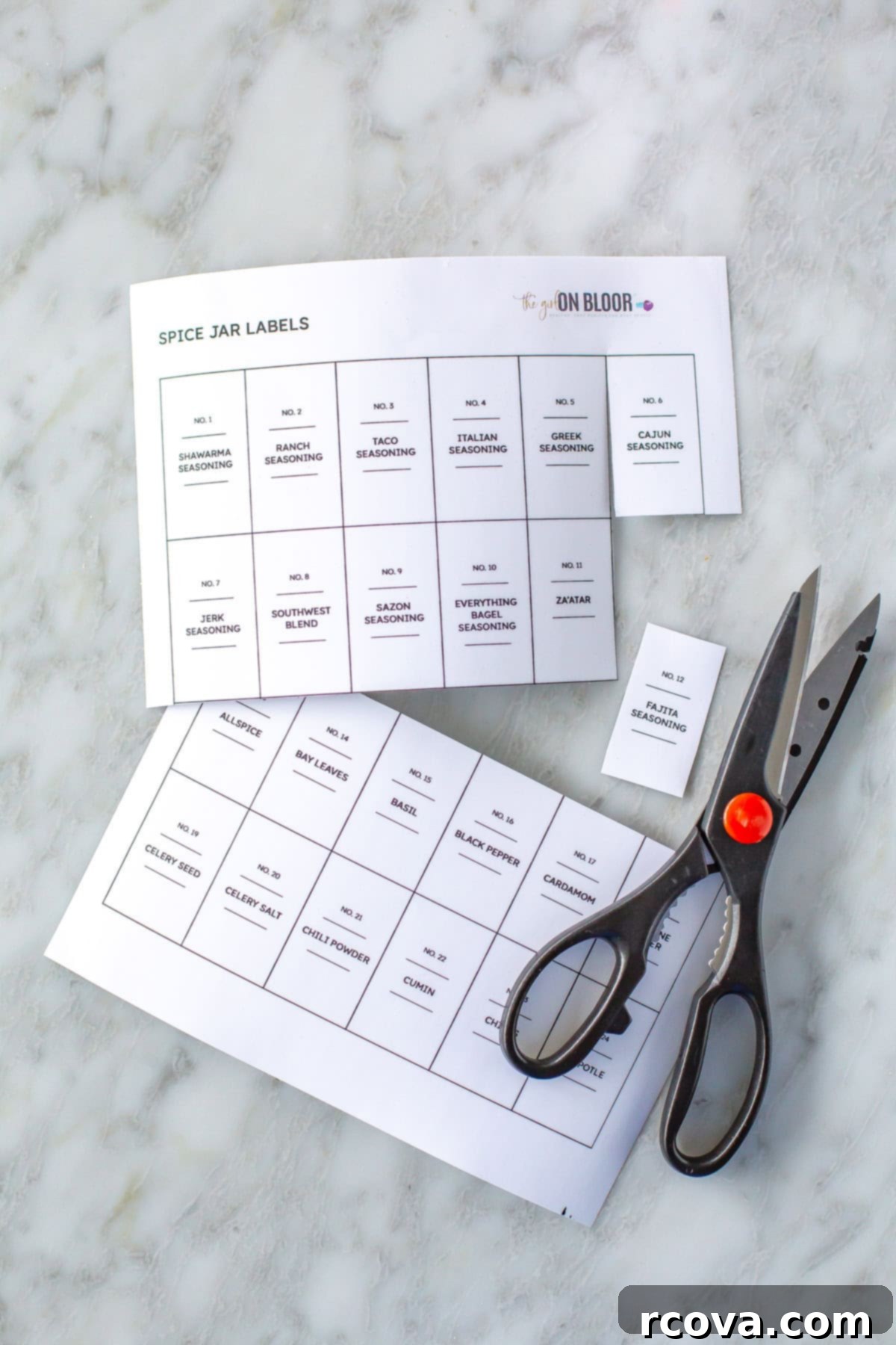 Effortless Greek Spice Blend 3 Printable Spice Jar Labels for kitchen organization