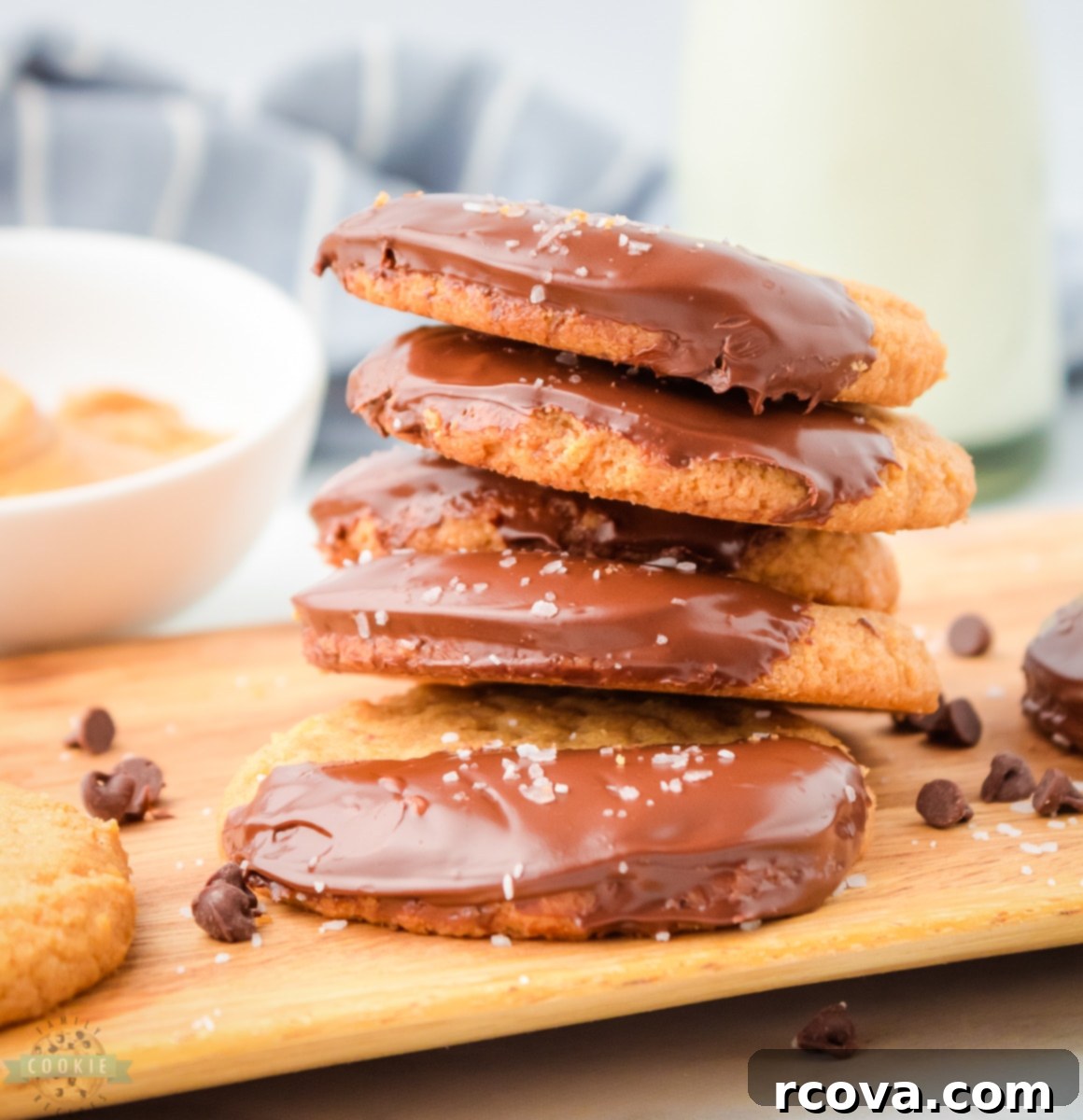 Irresistibly Chewy Peanut Butter Bliss 4 Ingredients laid out for making chewy peanut butter cookies.