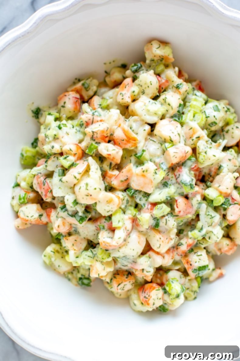 35+ Effortless Pescatarian Meal Prep Recipes for a Balanced Week 16 No Cook Shrimp Salad, an incredibly easy and refreshing meal prep idea.