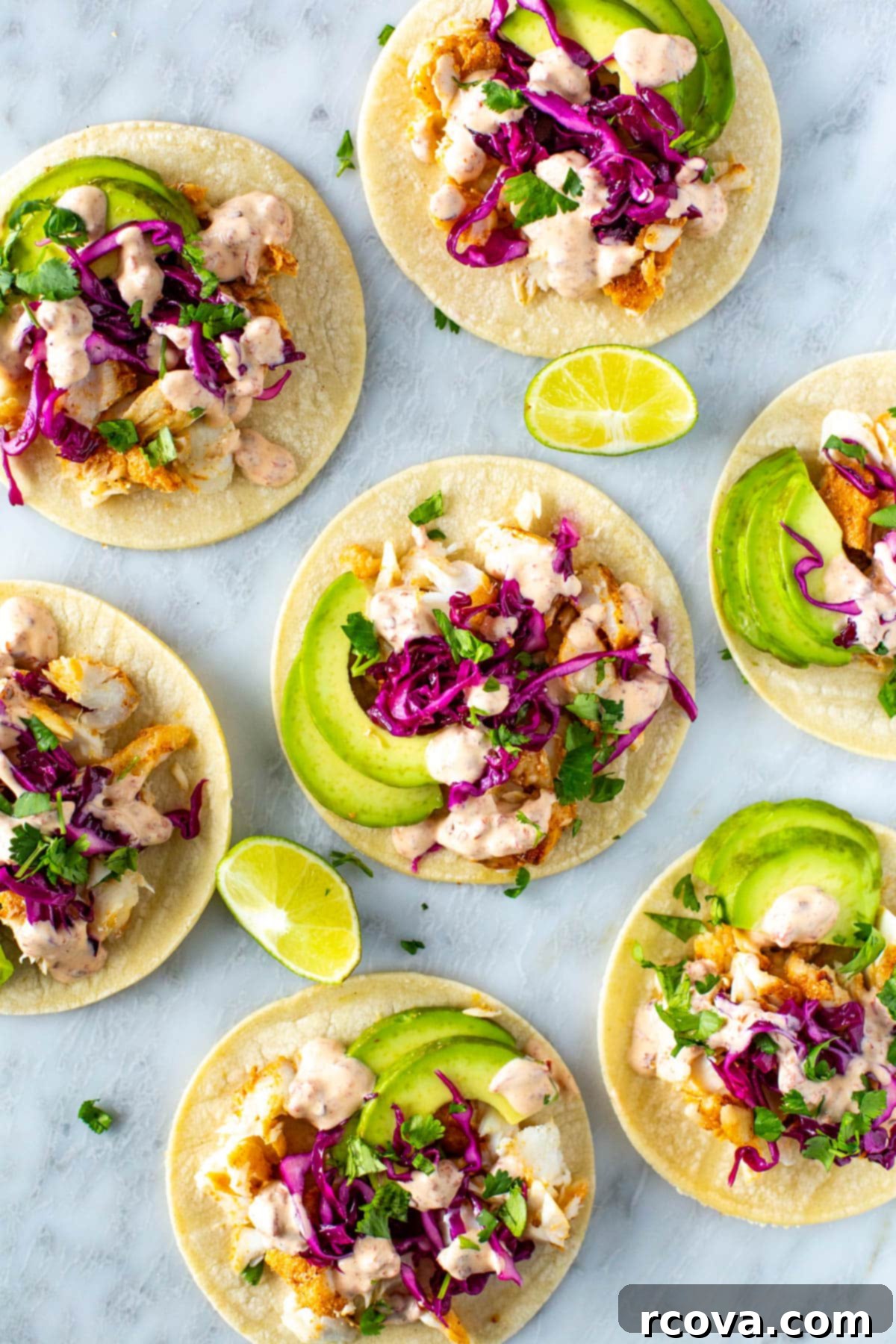 35+ Effortless Pescatarian Meal Prep Recipes for a Balanced Week 31 Fish tacos with seasoned halibut, coleslaw, and chipotle crema.