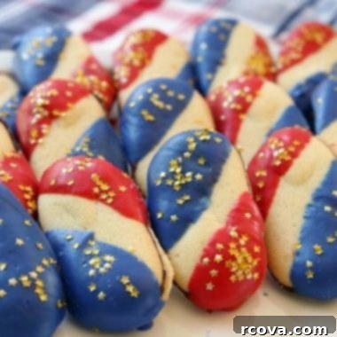 Effortless Fourth of July Cookies 6 Super Simple 4th of July Cookies made with just 4 ingredients and NO BAKE! Easy red, white and blue cookies made with Milano cookies dipped in red and blue melting chocolate then sprinkled with gold stars. Made in just 15 minutes and they're perfectly patriotic!