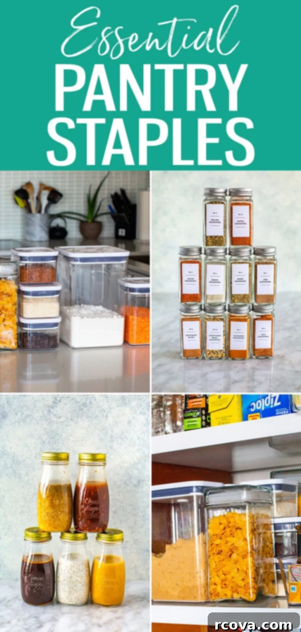 The Ultimate Healthy Pantry Checklist 6 Looking to stock up your kitchen with healthy and budget-friendly pantry staples? Here's a comprehensive list of dry goods, oils, canned goods and more essentials! #pantrystaples #healthykitchen #mealprep