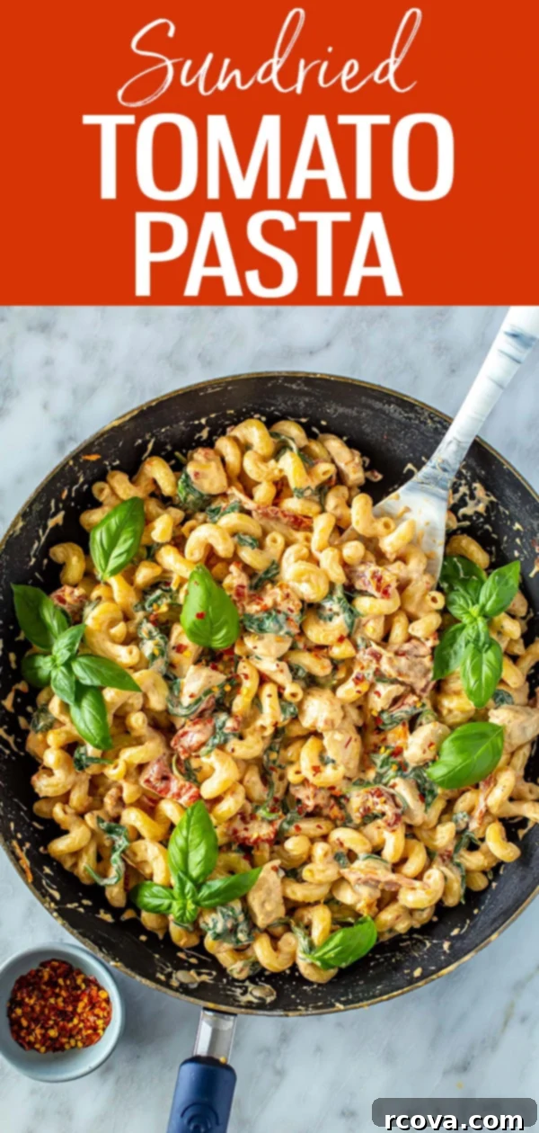 Effortless Creamy Sun-Dried Tomato Pasta 12 This Creamy Sundried Tomato Pasta is a simple weeknight dinner that's fancy enough to serve to guests! It comes together in 30 minutes, too. #sundriedtomato #pasta