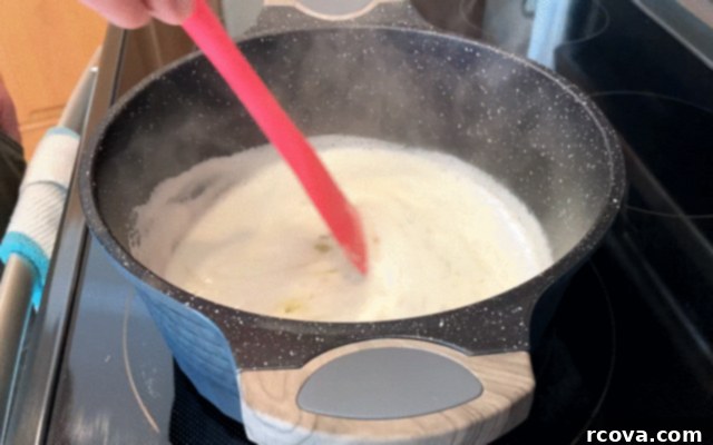 Spiced White Chocolate Crunch Cookies 5 Animated GIF showing how to brown butter in a saucepan