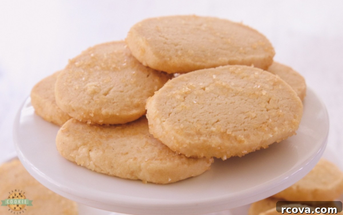 Effortless Vanilla Butter Delights 5 Freshly baked vanilla butter cookies cooling on a wire rack after being baked to golden perfection.