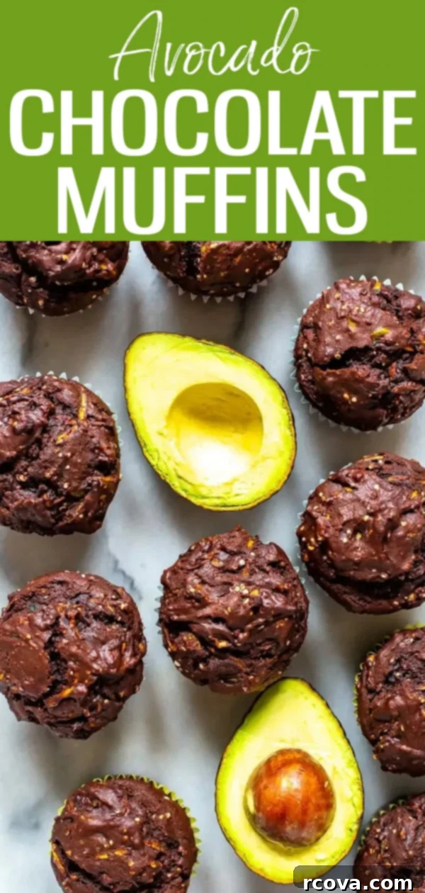 Guilt-Free Double Chocolate Zucchini Muffins 12 Healthy Avocado Double Chocolate Zucchini Muffins, high-protein for breakfast or snacks