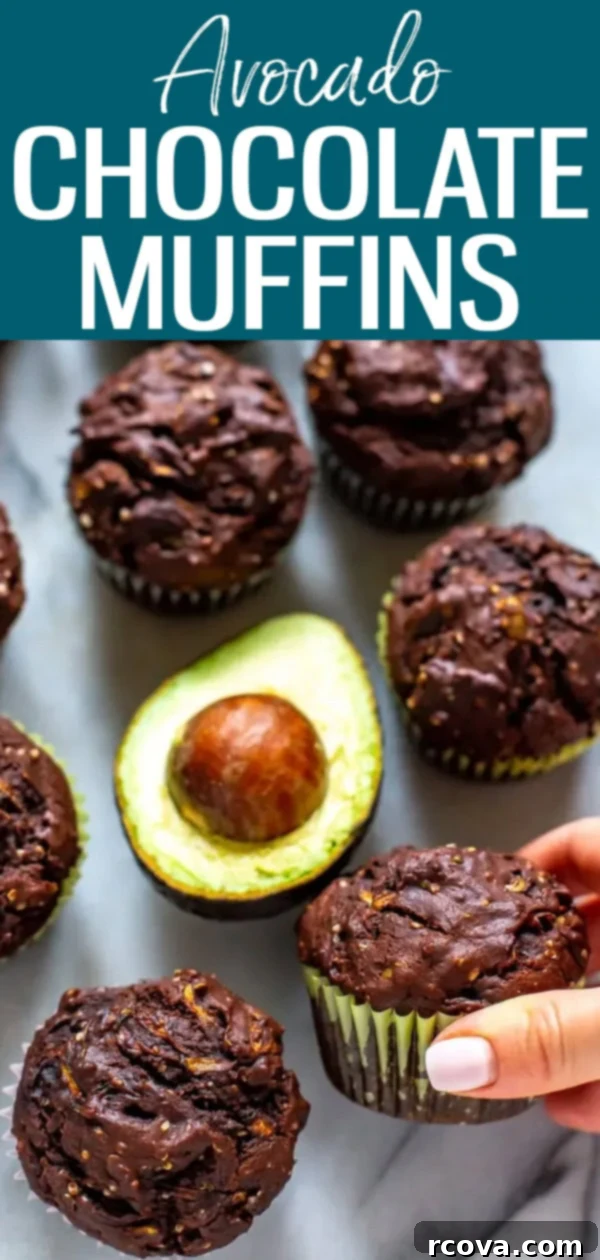 Guilt-Free Double Chocolate Zucchini Muffins 13 Delicious and moist Double Chocolate Zucchini Muffins with healthy avocado for meal prep