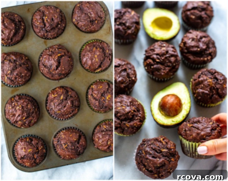 Guilt-Free Double Chocolate Zucchini Muffins 9 A plate of freshly baked Healthy Double Chocolate Zucchini Muffins ready to eat.