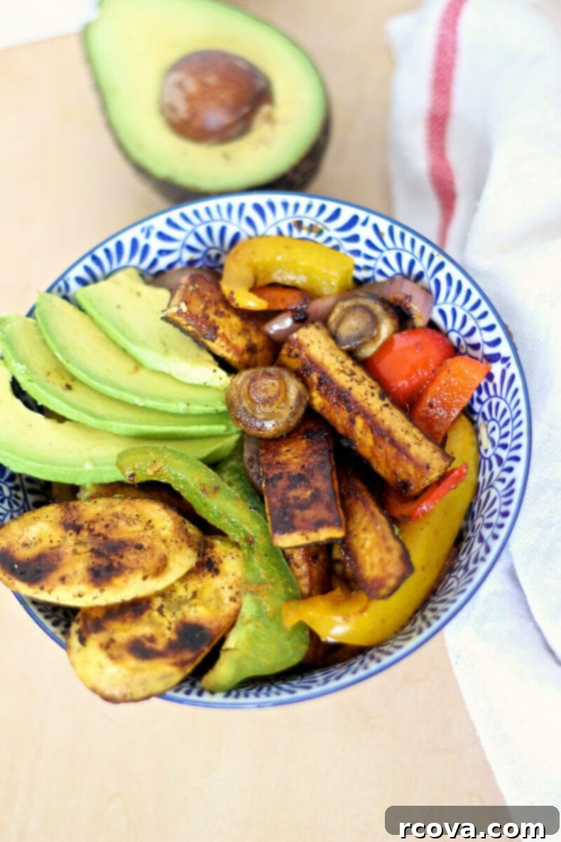 Tropical BBQ Tofu Power Bowl 5 Caribbean BBQ Tofu Vegetable Bowl-2