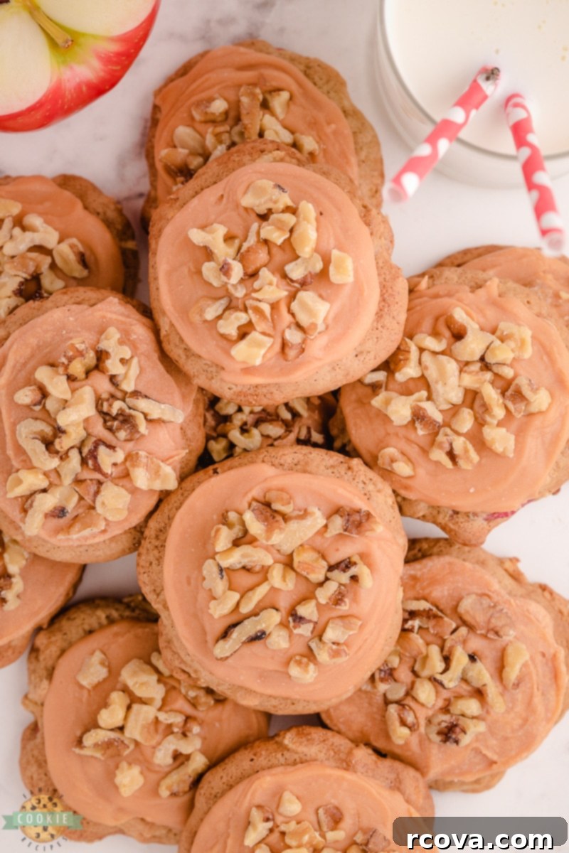 Golden Apple Butterscotch Delights 3 Frosted Apple Cookies