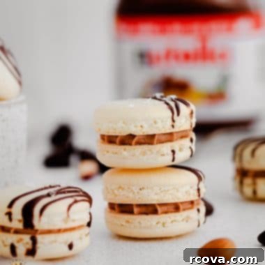 Decadent Nutella Macarons 8 Nutella Macarons