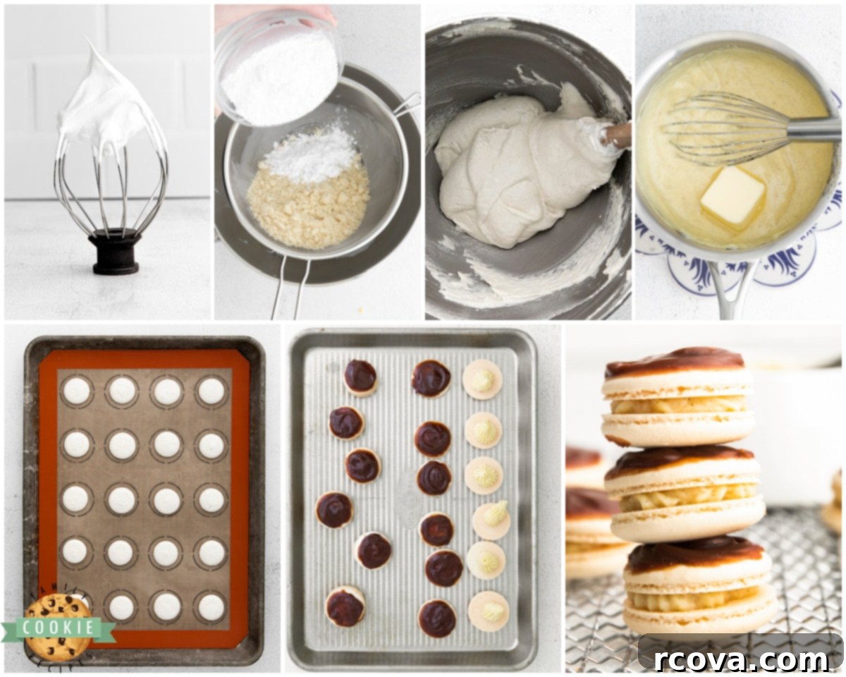 Boston Cream Pie Macarons 5 Ingredients laid out for making Boston Cream Pie Macarons