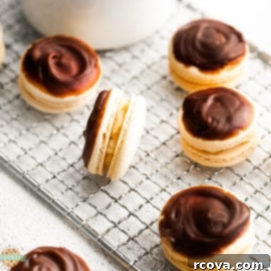 Boston Cream Pie Macarons 10 Boston Cream Pie Macarons - Recipe Card Image