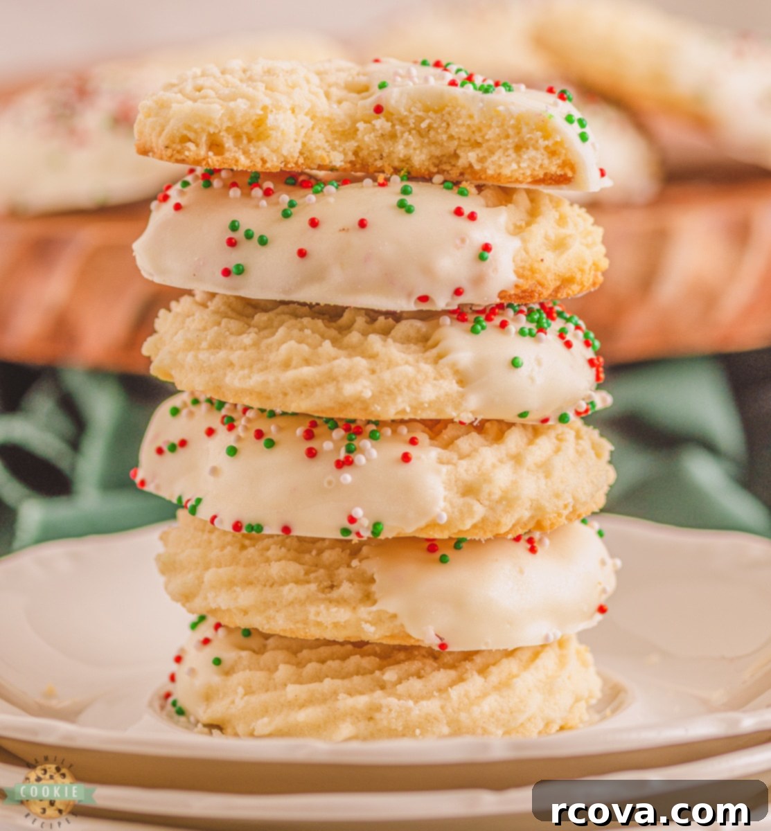 White Chocolate Buttery Delights 3 Piped butter cookies ready for chilling