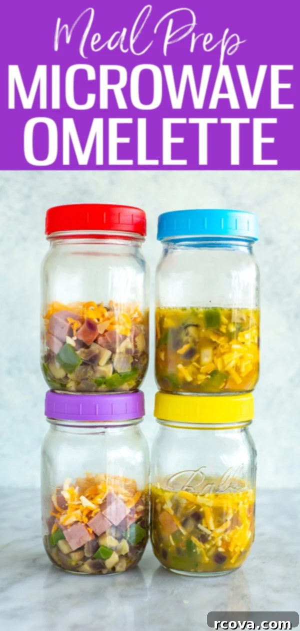 Microwave Omelette Meal Prep 11 This easy Microwave Omelette is perfect for meal prep! Make it ahead of time with your favourite toppings for a quick and healthy breakfast. #omelette #mealprep