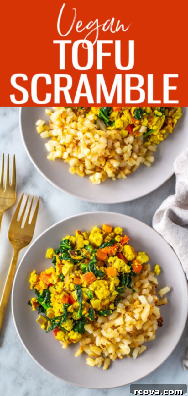 Garden-Fresh Tofu Scramble 11 This vegan Tofu Scramble is the best alternative to scrambled eggs! It's a quick and easy breakfast made in one pan and loaded with veggies.  #tofuscramble #breakfast #vegan