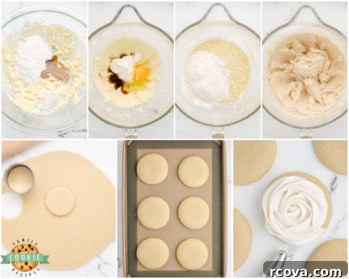 Pillowy Soft Sugar Cookies 5 ingredients laid out for making soft sugar cookies