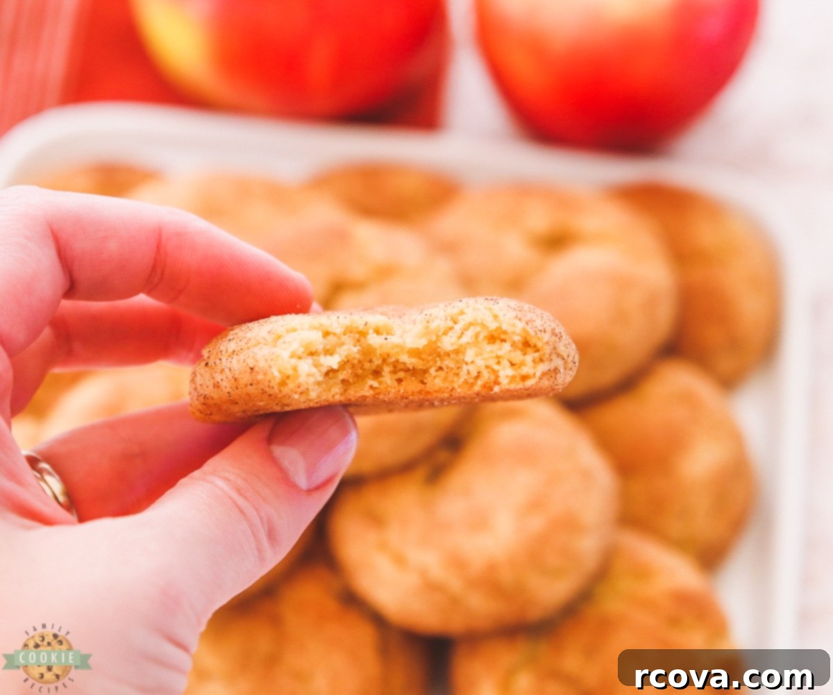 Spiced Apple Cider Snickerdoodles 3 Close-up of freshly baked Apple Cider Snickerdoodles ready to be enjoyed
