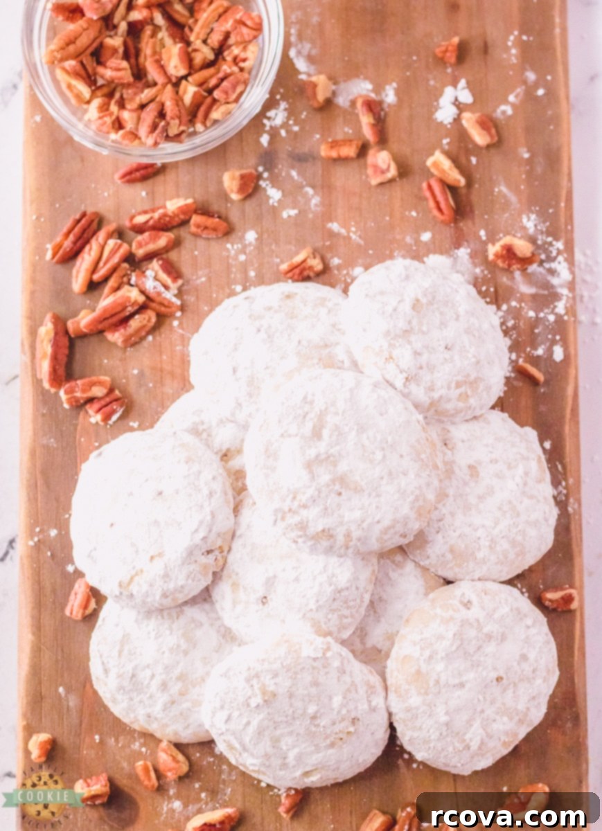 Classic Danish Wedding Cookies 7 Danish Wedding Cookies on a plate