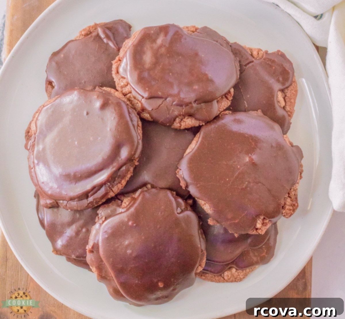 Texas Sheet Cake in Cookie Form 6 chocolate texas sheet cake cookies