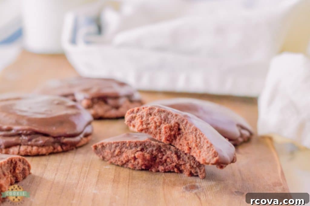 Texas Sheet Cake in Cookie Form 8 Pile of Texas Sheet Cake Cookies on a plate