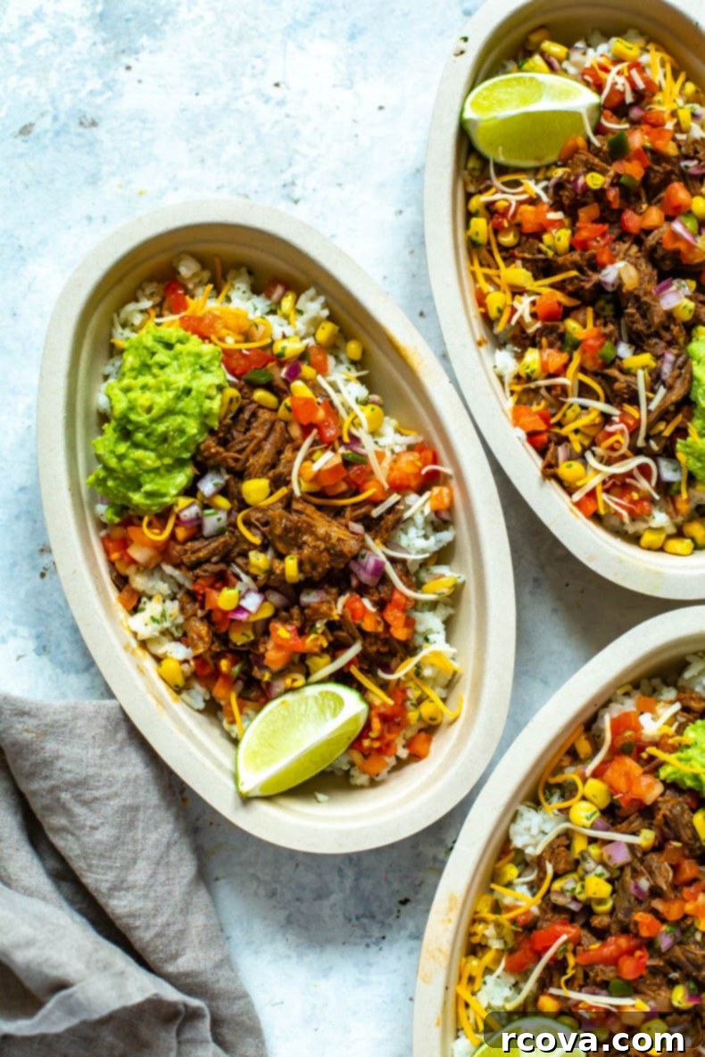 Over 20 Healthy Grain Bowl Recipes for Stress-Free Meal Prep 7 Instant Pot Barbacoa Beef, a Chipotle copycat recipe.