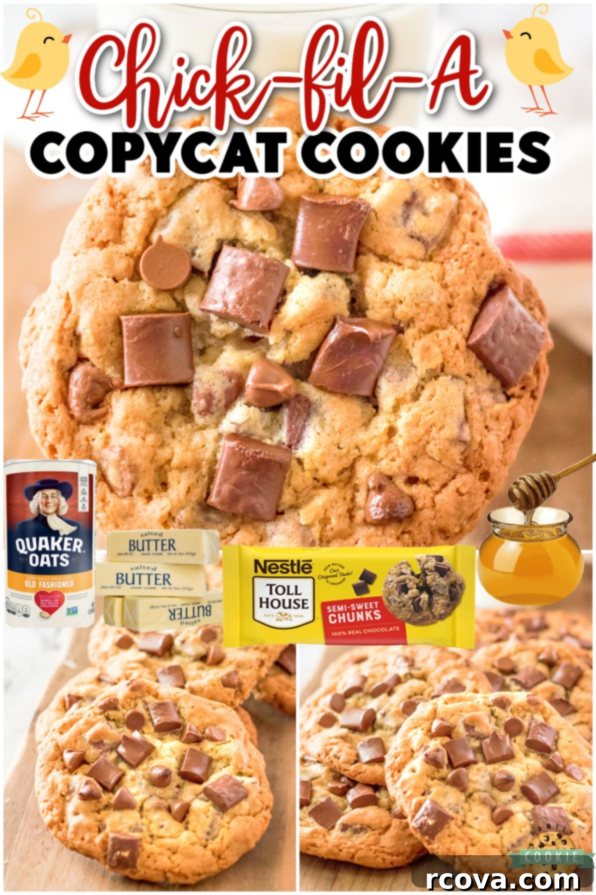 Your Favorite Chick Fil A Cookies At Home 7 Copycat Chick-fil-A cookies are soft & chewy chocolate chip made even better than the restaurant! Double chocolate chunk cookies that everyone loves! A collage of several appetizing cookie images.